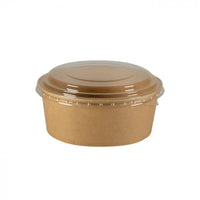 Saladier carton + couvercle PET transparent – Pack de 150