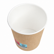 Gobelet carton kraft, vue plongeante sur la doublure intérieure